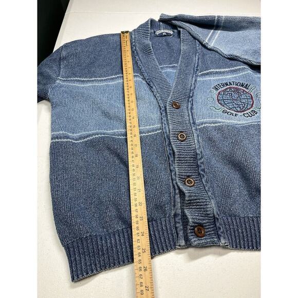 Vintage Blue Willi’s International Golf Club Button Cardigan Sweater XL - Picture 7 of 7